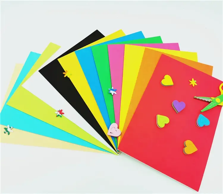 Colorful EVA Foam Sheets 21.5X28cm for DIY Crafts & Education