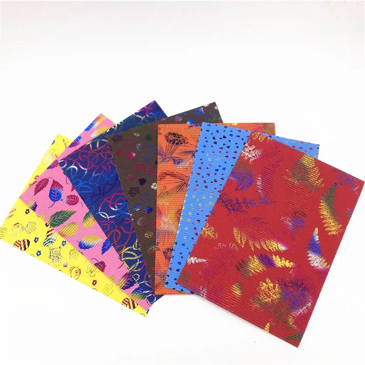 Metallic Hot Stamping Corrugated Paper 50x70cm for Creative Arts